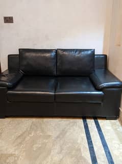 black sofa set