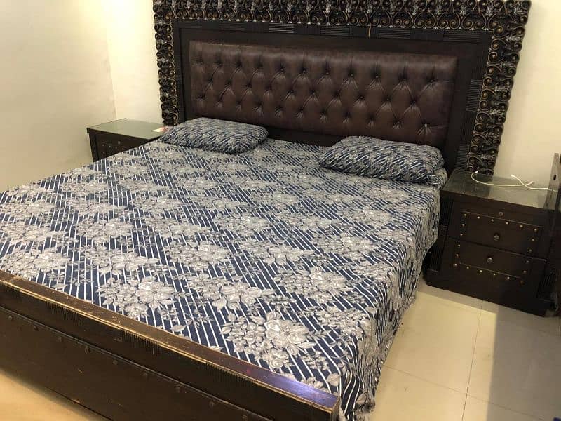 sheesham wooden bed set 1