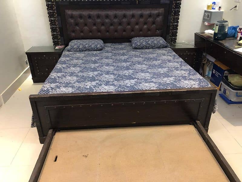 sheesham wooden bed set 3