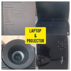 Projector & Laptop Pair: 4k projector with core i3 8gb/1TB  inspiron