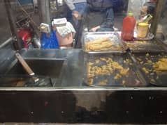 samsosa chips counter with frier