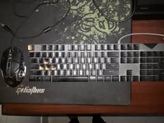 Gaming Keyboard Mechanical Blue Keys With Gaming Mouse