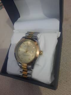 gold and silver combination gold dial fresh piece