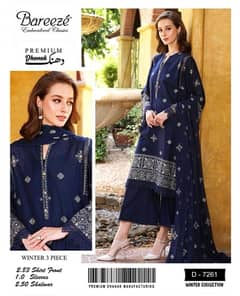 dress/ladies suit/dhanak suit/unstiched