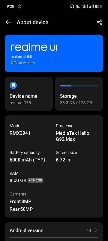 Realme C75 2025 Model Contact No 03119974039 3