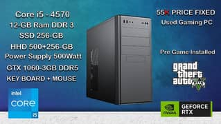 Core i5 4th gen, 12Gb Ram, GTX 1060 3Gb, 256Gb SSD - Gaming PC