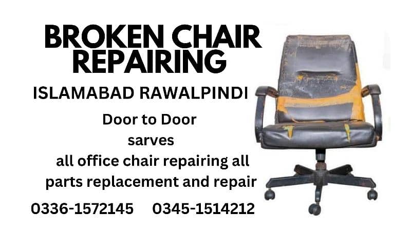 office chair repair Islamabad Rawalpindi door to door 0336-1572145 1