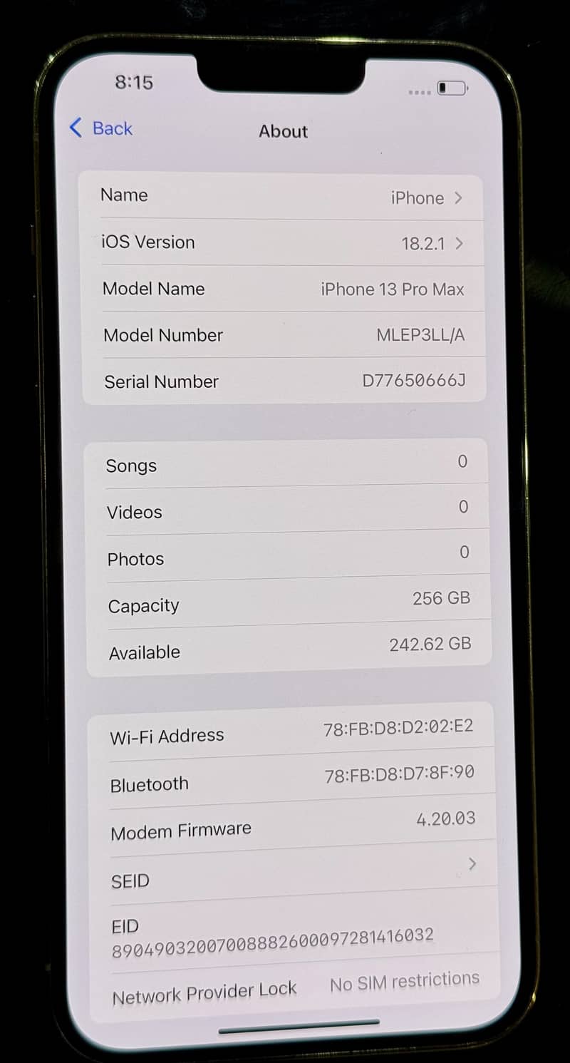 iPhone 13 Pro Max 256 gb 10 by 10(Pta approved ) 3