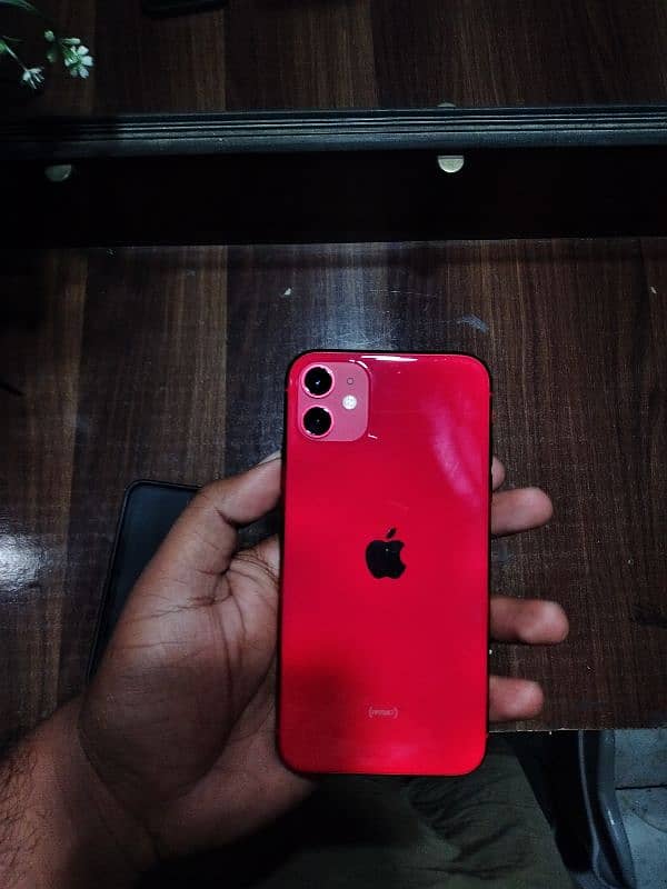 iPhone 11 red JV 64gb 10 by 9.5 0