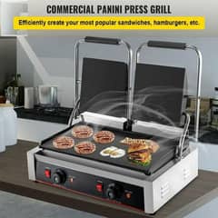 High-Quality Commercial Panini Press Machine for Sandwiches & Grilling