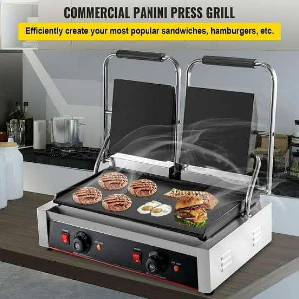 High-Quality Commercial Panini Press Machine for Sandwiches & Grilling 0