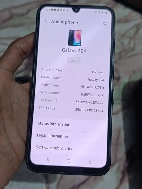 Samsung A24 8GB ram 128 GB 41000 box missing 3