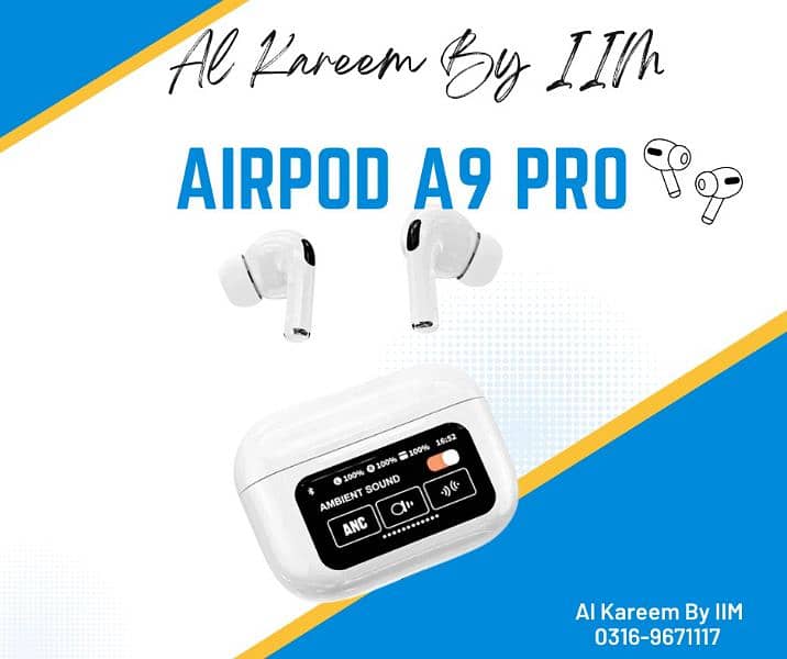 airpods A9 pro touch control wireless headphones 1