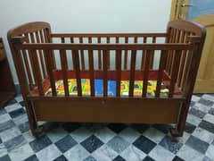 Durable Wooden Cot with Mattress