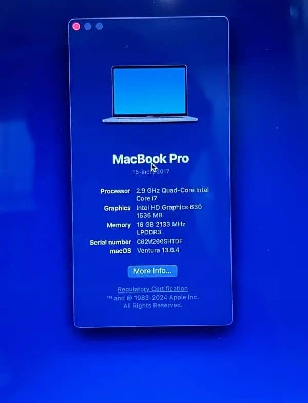 Macbook Pro 2017 (A1707) i7 16/1Tb 3