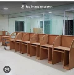 3 pc and 7 call centre cabin 8 boss chairs 1wood table boos cabin