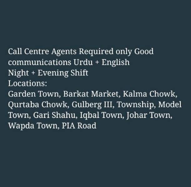 Need Staff At Call Center In Lahore || 50+ Required 1