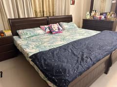 Two Single Beds with side table and mattress