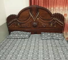 Used Double bed with 2 side tables side table with out mattres