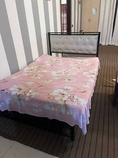 iron bed mattress not included and bedsheet also not included