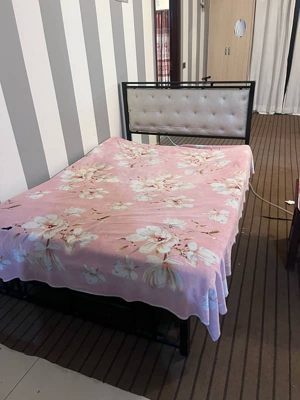 iron bed mattress not included and bedsheet also not included 0