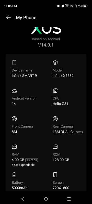 Infinix Smart 9 open box no used mobile 1