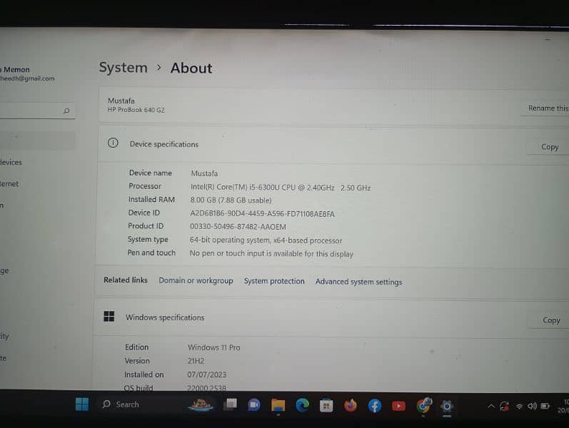 HP laptop i5 6th generation good condition 2