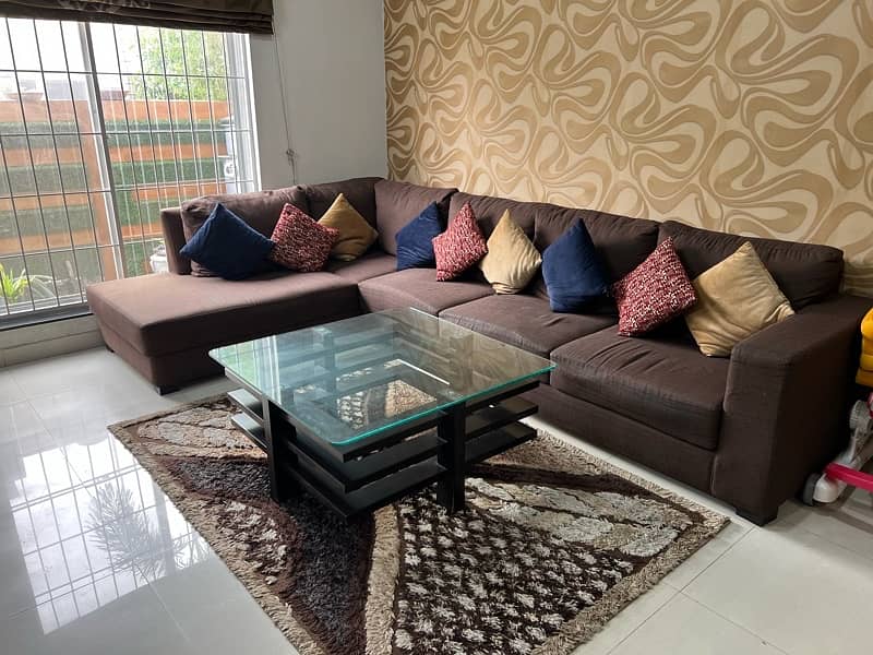 2 year used sofa with table 3