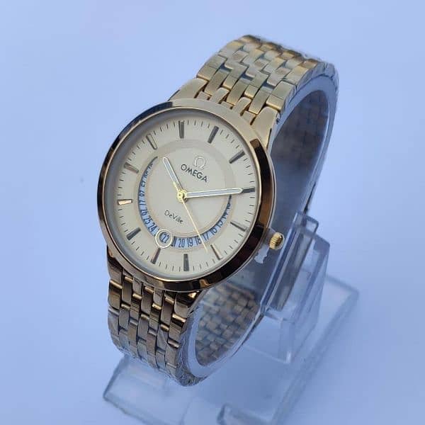 Men's Quartz Round Stainless steel Watch 1