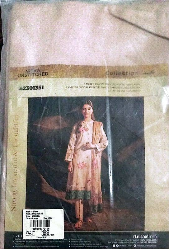 Nishat Dresses | unstitched suit | original branded nishat Dresses 6