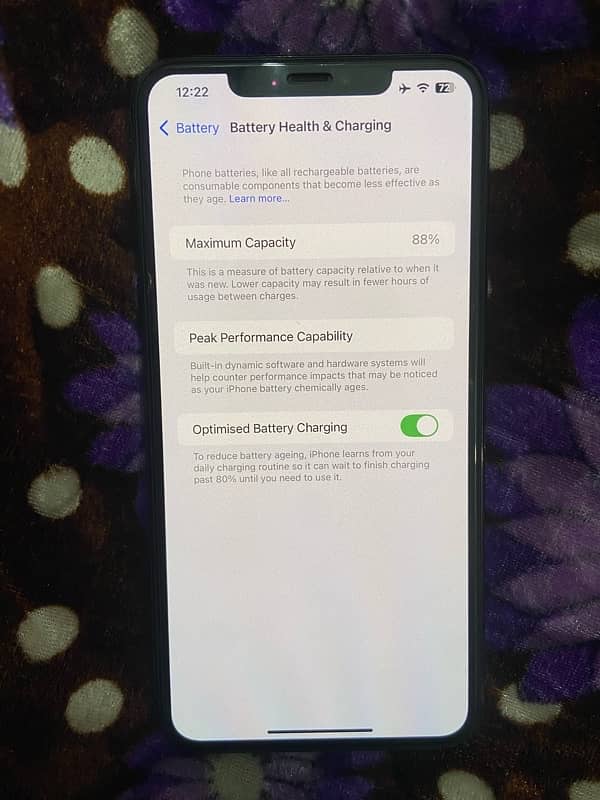 Iphone 11 Pro Max 256gb battery health 88 4