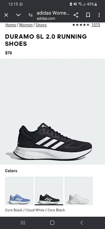 Brand New Adidas Duramo Sports Shoes 0