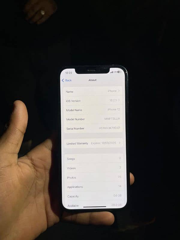 Iphone 12, 64 Gb non Pta  bilkul brand new condition 10/10 9