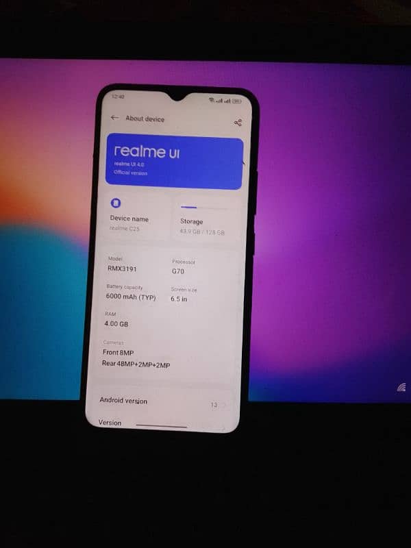 Realme c25 with box  4gb 128gb 1