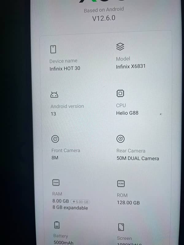 infinix Hot 30 (8/128GB)(Exchange Possible) 2