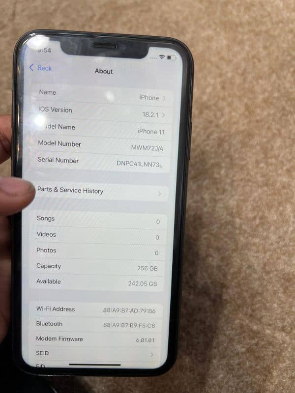 iphone 11 factory unlock 255 GB just battery change 6