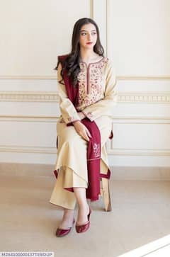 3 PCs Women's Unstitched suit For Sale~ COD  /DM For More Detail