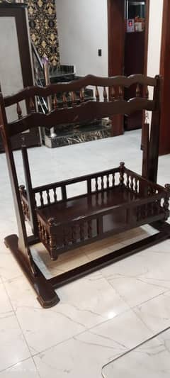 Wooden baby cradle