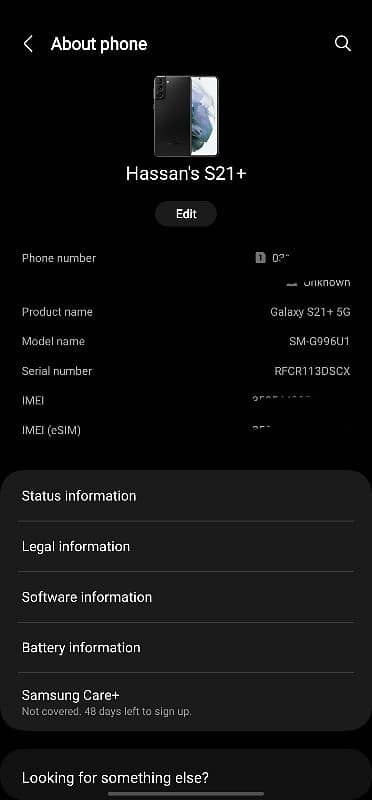 Samsung Galaxy S21+ 5G -(8/128GB)-Dual sim PTA , 10/10 1