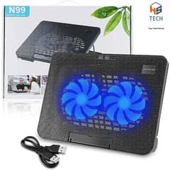 Speed-X N99 2 Fan Cooling Pad With 2 Usb & Light