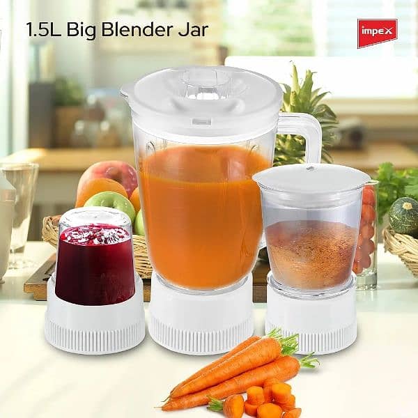 Impex 4-in-1 Food Processor, 650W Blender - Large 1.5L Jar 5