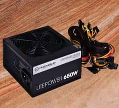 Thermaltake Litepower 650 Watts Gaming Power Supply, Gen 2 ATX