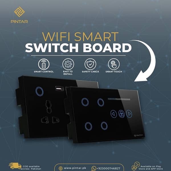 Smart touch screen switch board + mobile control 0