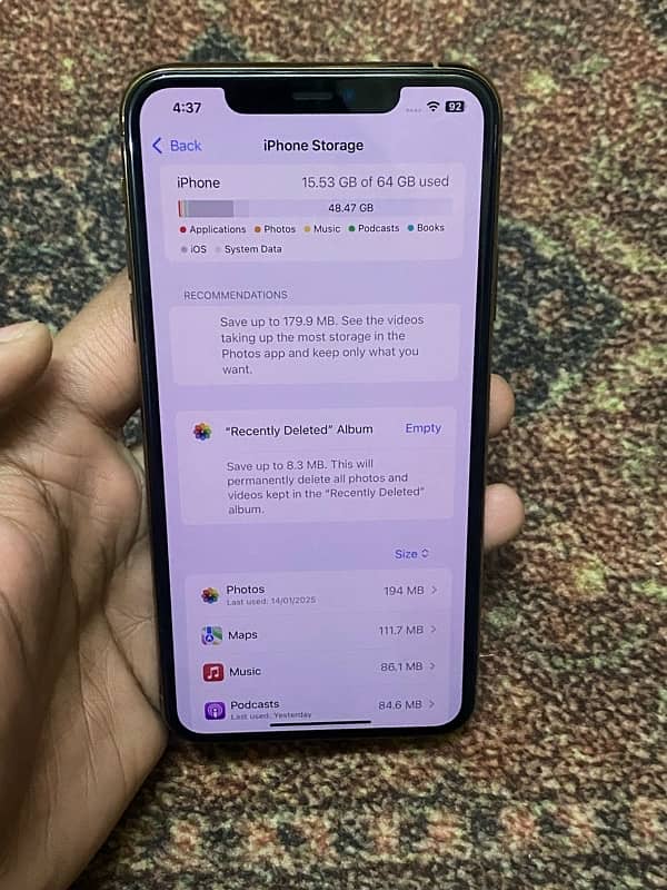 IPhone 11pro Max Nonpta (lush con. )(sim time ava)WhatsApp(03274117805) 13