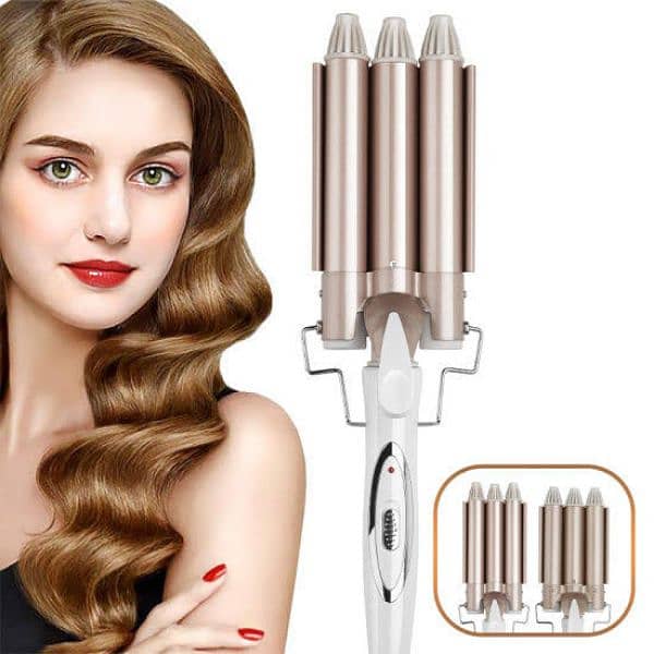 3 BARREL RIPPLE HAIR CURLER 1