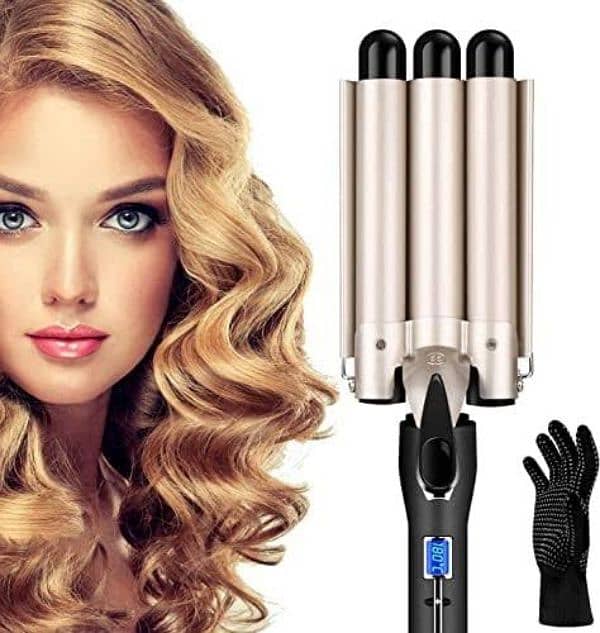 3 BARREL RIPPLE HAIR CURLER 2