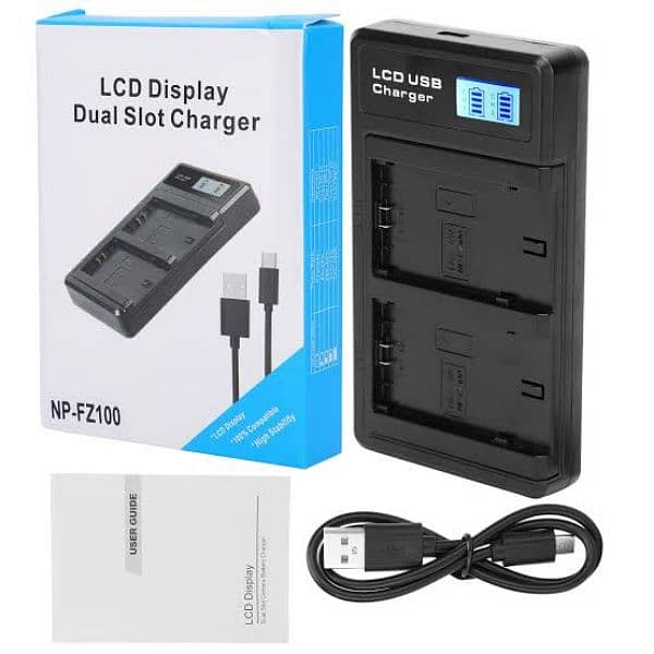 Sony FZ100 LCD Dual USB Battery Charger For Sony 0