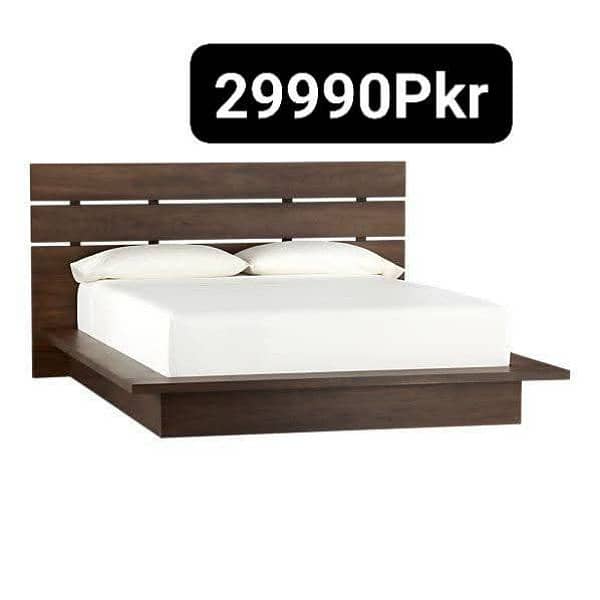 Modern Beds/Floor Beds/Bed With Side Tables/Full Headboard Beds 2