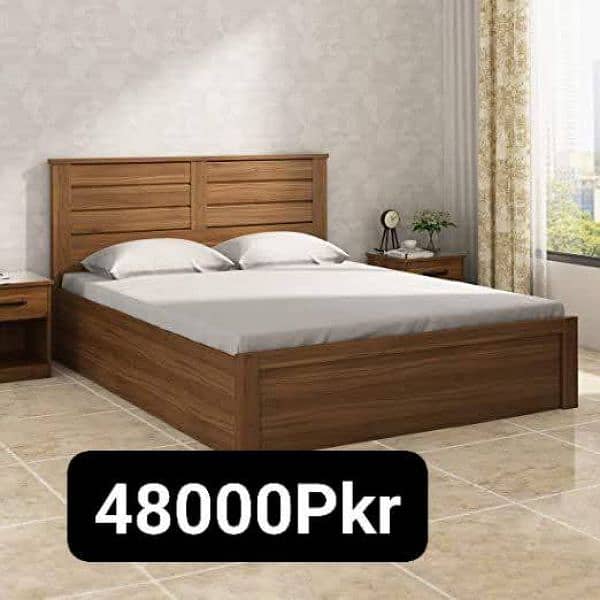 Modern Beds/Floor Beds/Bed With Side Tables/Full Headboard Beds 12