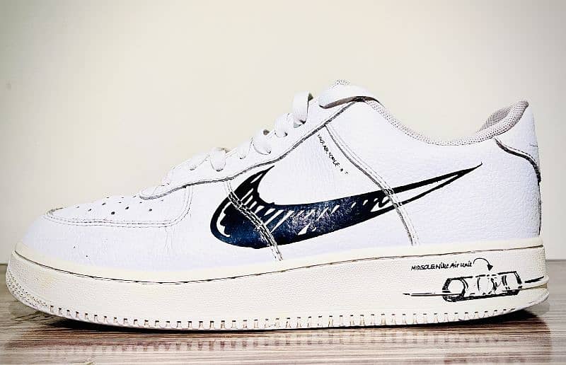 Real Nike Airforce 1 sketch swoosh 0